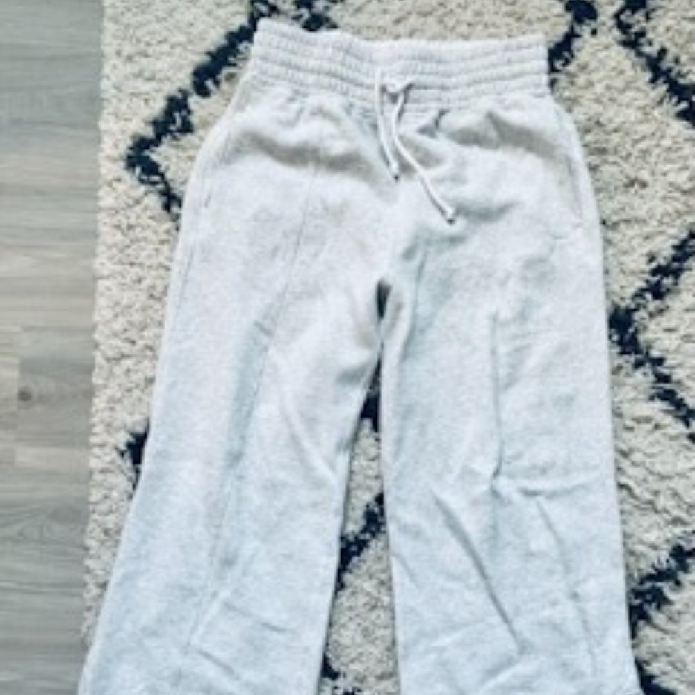 Split-Hem Wide Leg Sweatpants